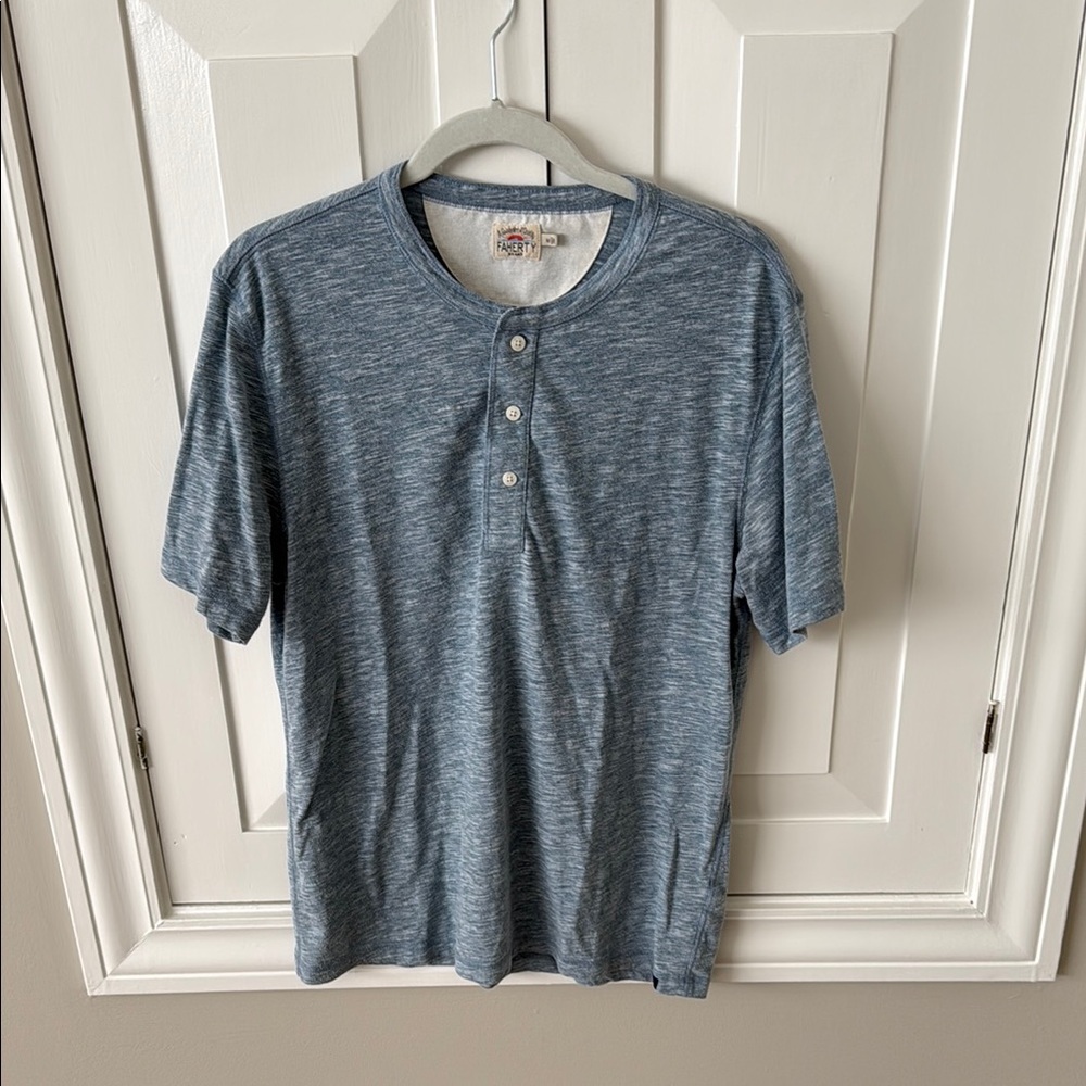 Faherty Blue Casual Button Down Shirt